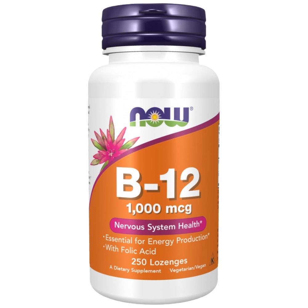 Vitamin B-12 1000 mcg | s folnom kiselinom - 250 sublingvalnih tableta
