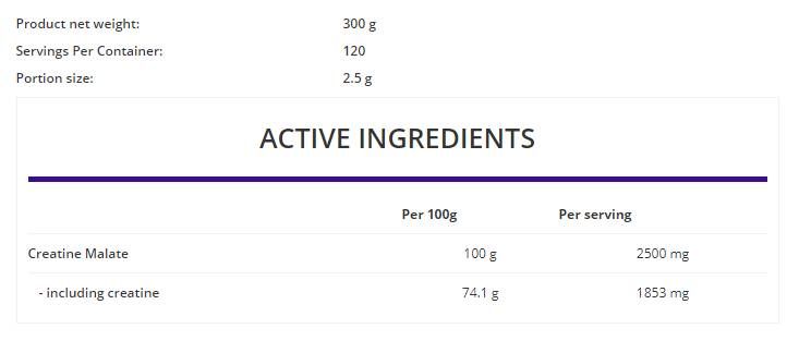 Tri kreatin Malate prah - 300 grama
