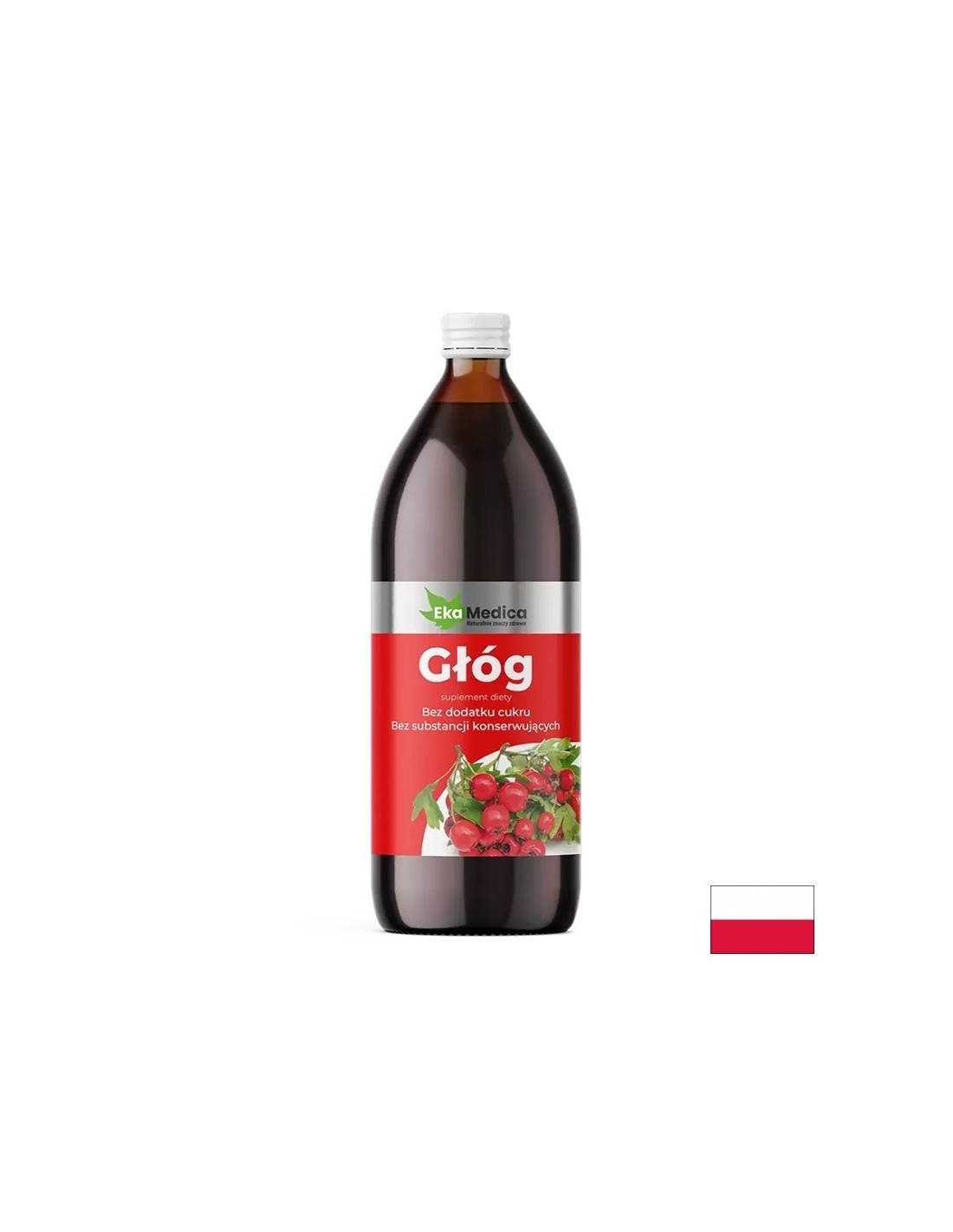 Sok od gloga s camu camu i prirodnim vitaminom C - Srce i živčani sustav, 1 litra, 20 ili 40 doza