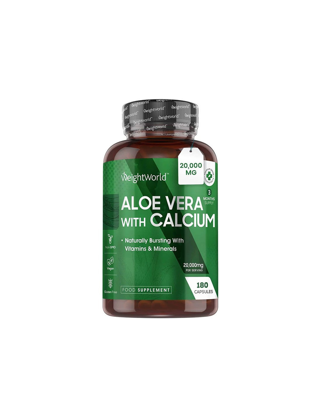 Gastrointestinalni trakt - Aloe Vera 10 g + Kalcij 75 mg, 180 kapsula - Aloe Vera