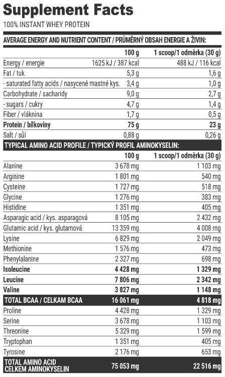 100% Instant Whey Protein - 2000 grama