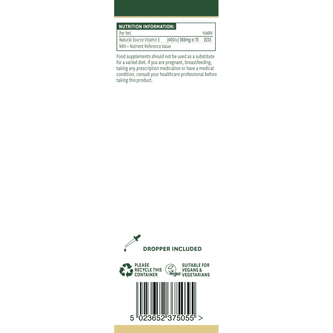 Prirodni tekući vitamin E (100% prirodno ulje vitamina E) 20.000 IU 50 ml NaturesAid