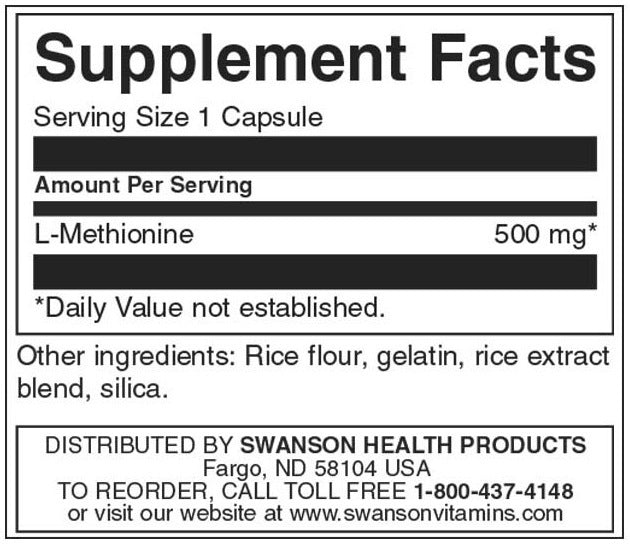 100% čisti L-metionin 500 mg - 30 kapsula