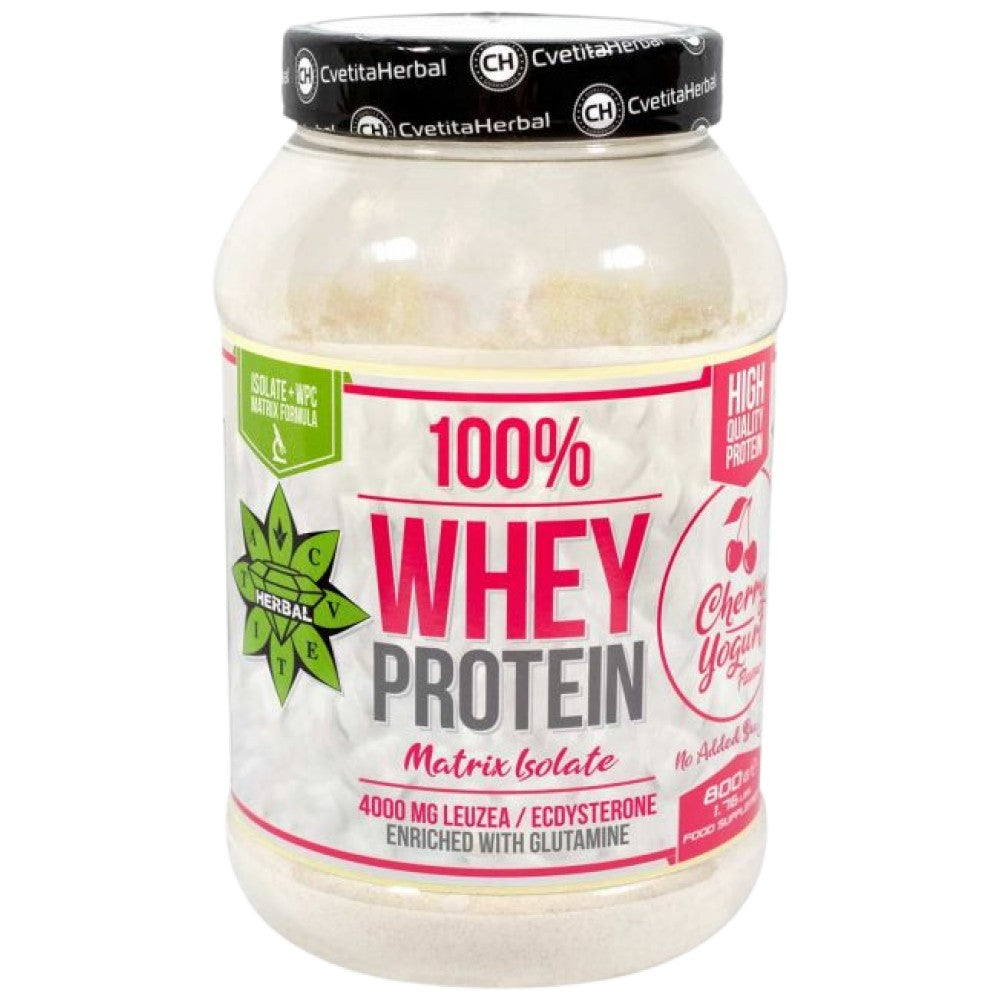 Matrica 100% izolata proteina sirutke s Levzeom | Jogurt od trešnje - 800 grama