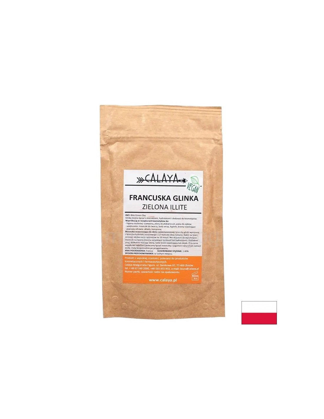 Francuska zelena glina Illite, 100 g