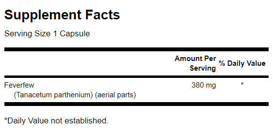 Feverfew 380 mg - 100 kapsula