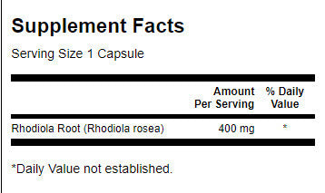 Rhodiola Rosea Root 400 mg - 100 capsules - Nutra Best Europe