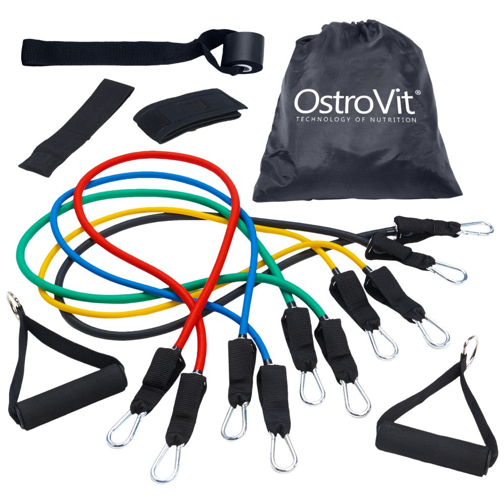 Set elastičnih traka za vježbanje 11 dijelova/Resistance Band Set