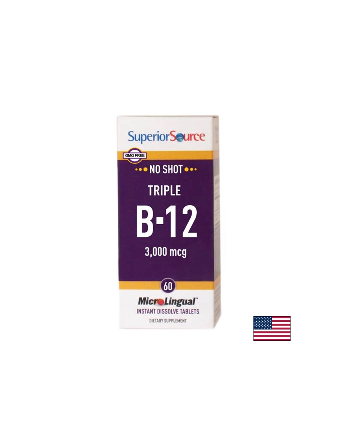 Vitamin B12 3000 mcg - Živčani sustav, 60 sublingvalnih tableta <tc>Superior Source</tc>
