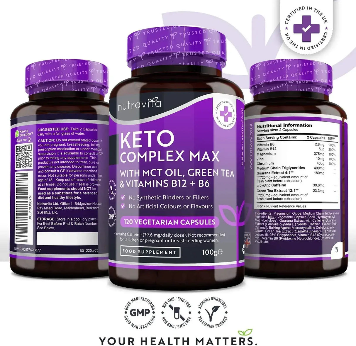 Keto Complex Max /120 kapsula, 60 doza/ <tc>Nutravita</tc>