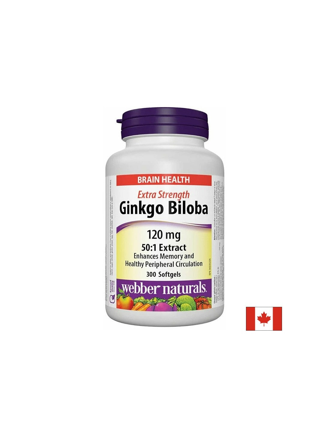 Ginko biloba - Pamet, koncentracija i krvoobraštenje, visokokoncentrirana formula, 120 mg x 300 softgel kapsuli