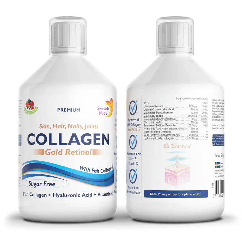 Riblji kolagen 12500 mg zlatnog retinola 500 ml <tc>Swedish Nutra</tc>