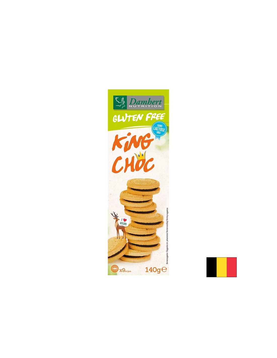 Keksići bez glutena s čokoladnom kremom, 140 g