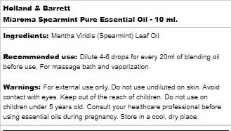 Miaroma Spearmint | Čisto esencijalno ulje - 10 ml