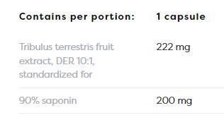 Tribulus Terrestris 90% | 200 mg saponina - 90 kapsula