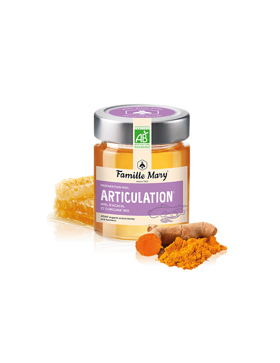 Pčelinji bagremov med + organska kurkuma, 170 g