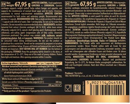 Kontrola apetita - 90 kapsula