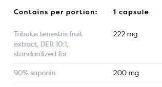 Tribulus Terrestris 90% | 200 mg saponina - 180 kapsula