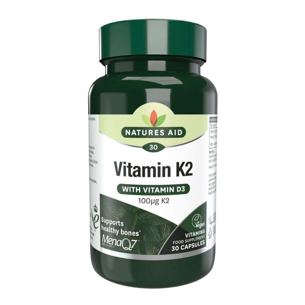 Prirodni vitamin K2 + D3 (Vitamin K2 + D3) 100 mcg 30 kapsula Natures Aid