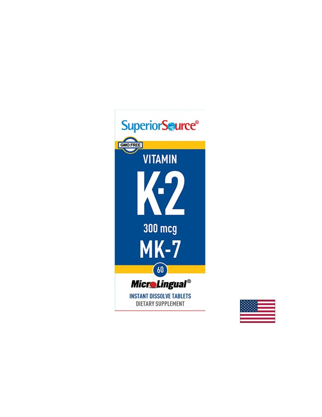 Kosti i kardiovaskularni sustav - Vitamin K2 (MK-7), 300 µg x 60 sublingvalnih tableta