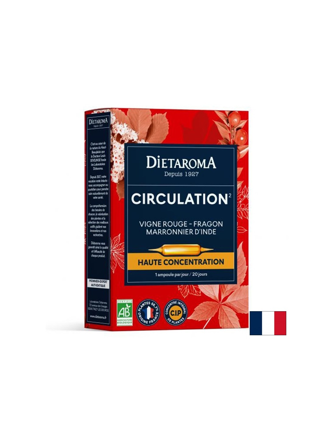 Za dobru cirkulaciju (crna loza, divlji kesten i opuncija), 20 ampula za piće