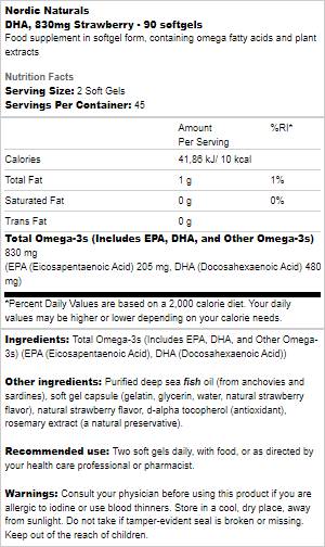 DHA 830 mg - 90 gel kapsula