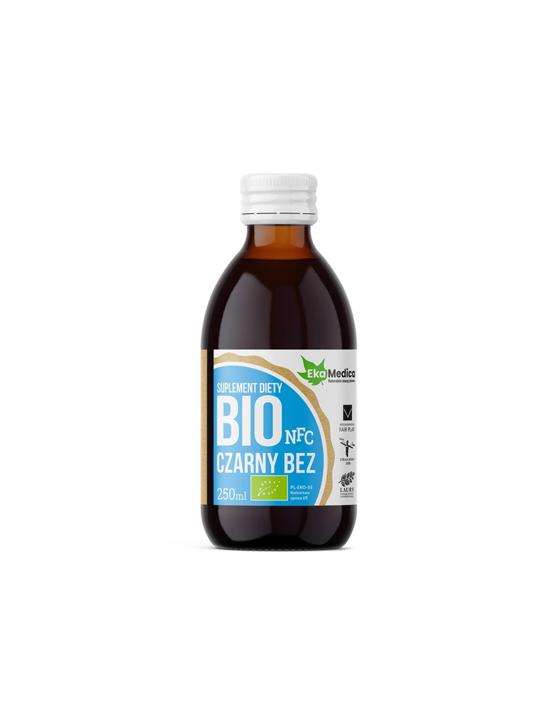 Organski sok od bazge s acerolom i prirodnim vitaminom C - Imunitet i dišni sustav, 250 ml, 5 ili 10 doza