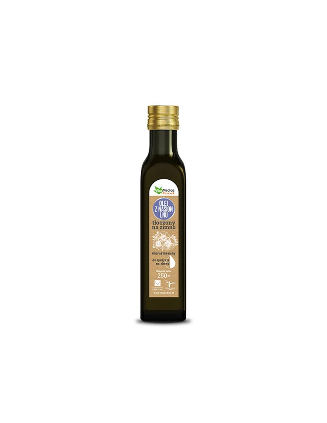 Hladno prešano laneno ulje + vitamin E, 250 ml