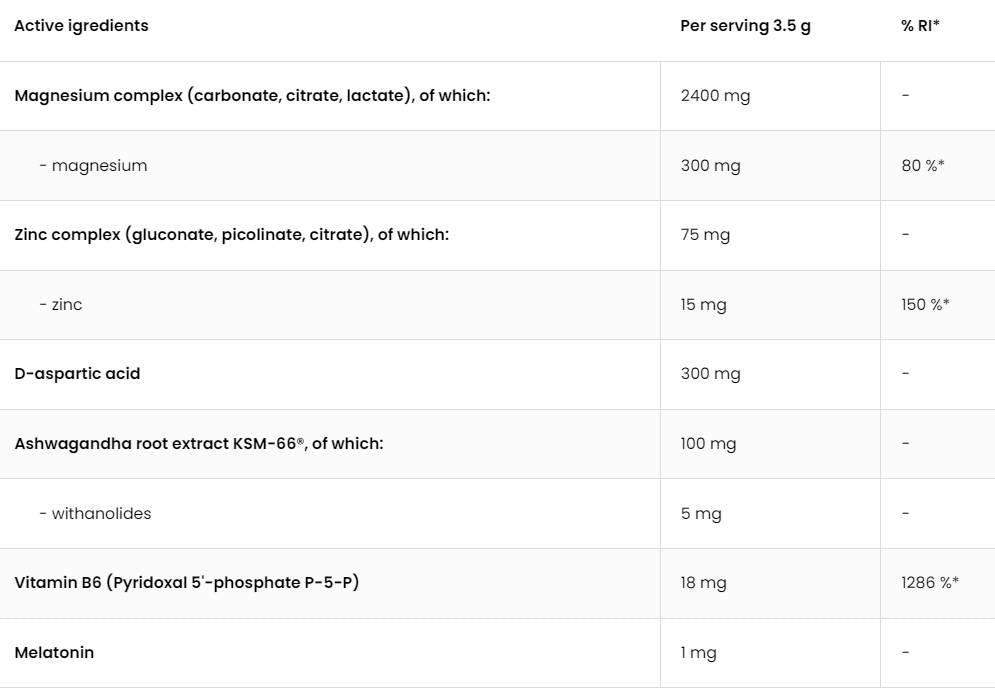 Zmadvanced | Daa, Ashwagandha i melatonin 160 grama