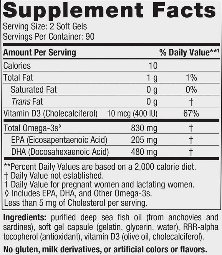 Prenatal DHA 830 mg | S 400 iu d3 - 180 gel kapsula