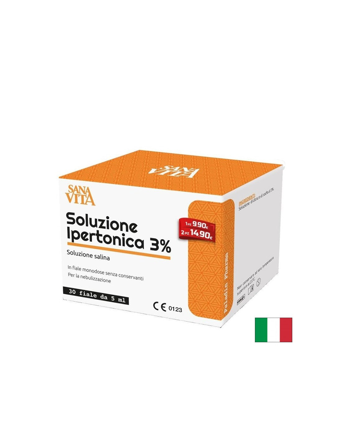 Hipertoničan rastvor 3% - Oblečenje pri zapušenom nosu i hremu, 30 ampula