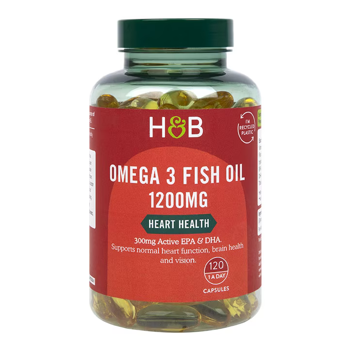 Koncentrirano riblje ulje omega-3 (Omega 3 riblje ulje) 1200 mg 120 kapsula HOLLAND & BARRETT