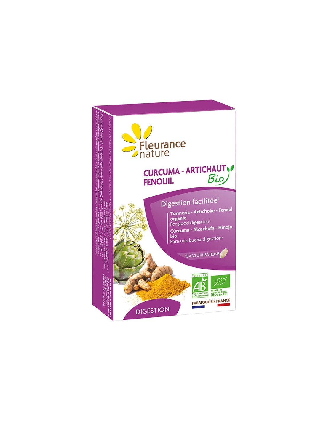 Potpora jetri i dobroj probavi - Kurkuma s artičokom i komoračem, Organic, 30 tableta