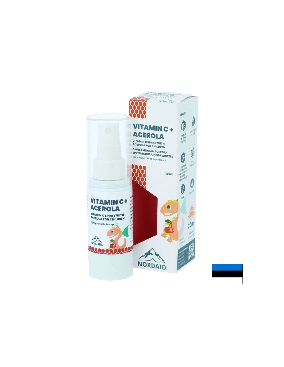 Imunitet - Vitamin C + Acerola, sprej s okusom crnog ribiza 30 ml/200 raspršivanja <tc>Nordaid</tc>