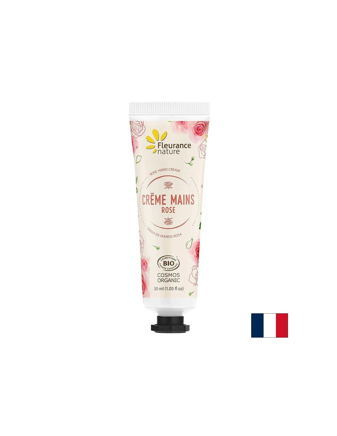 Krema za ruke s cvjetnom vodicom ruže Damascena, Shea maslacem i aloe verom, 30 ml Fleurance Nature