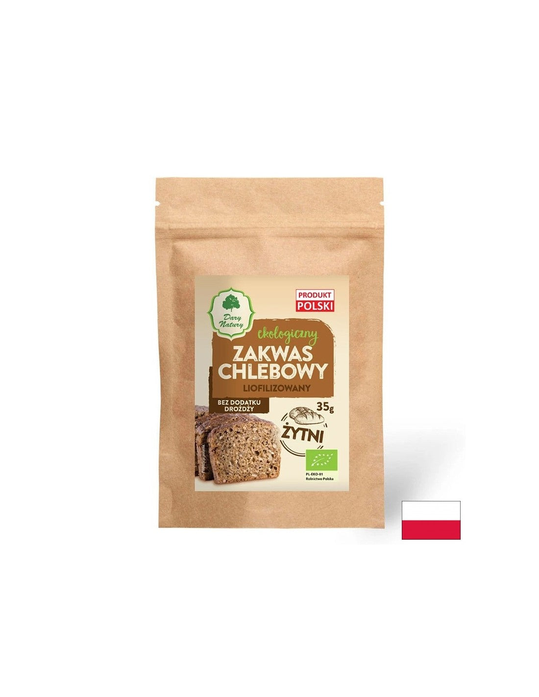 Liofilizirani raženi kiseli kruh Bio, 35 g <tc>Dary Natury</tc>