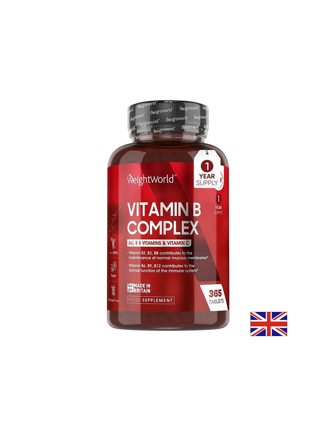 Imunitet i energija - Vitamin B-Complex + Vitamin C, 365 tableta - Vitamin B-kompleks