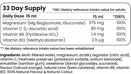 Tekući magnezijev bisglicinat 375 mg (50/33 doze) - 500 ml