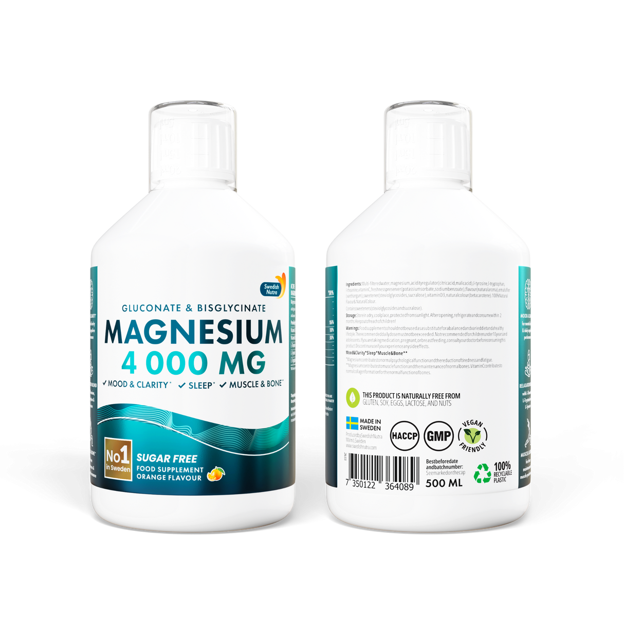 Tekući magnezij 4000 (bisglicinat i glukonat) | 500 ml