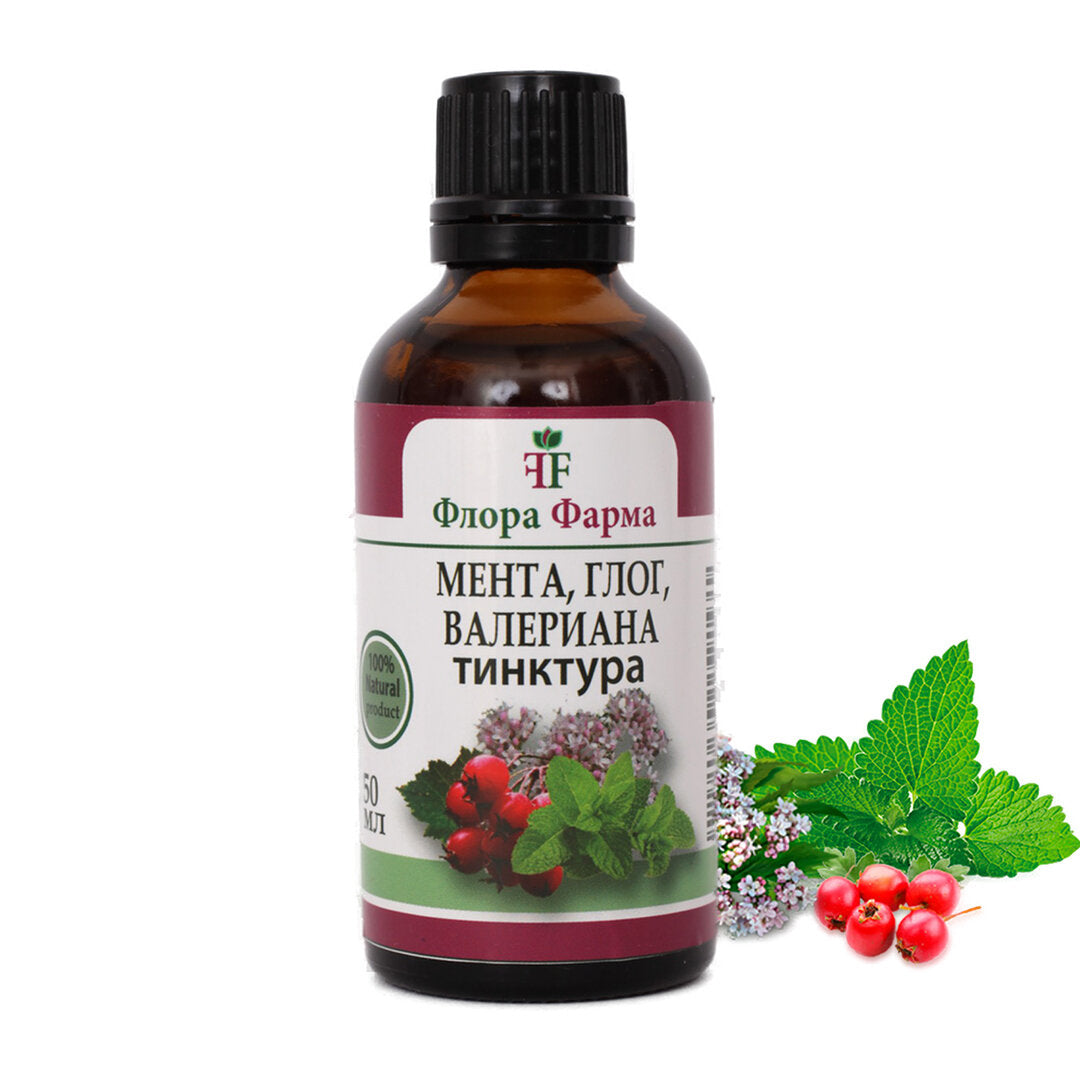 Metvica, glog i valerijana - tinktura 50ml FLORA FARMS