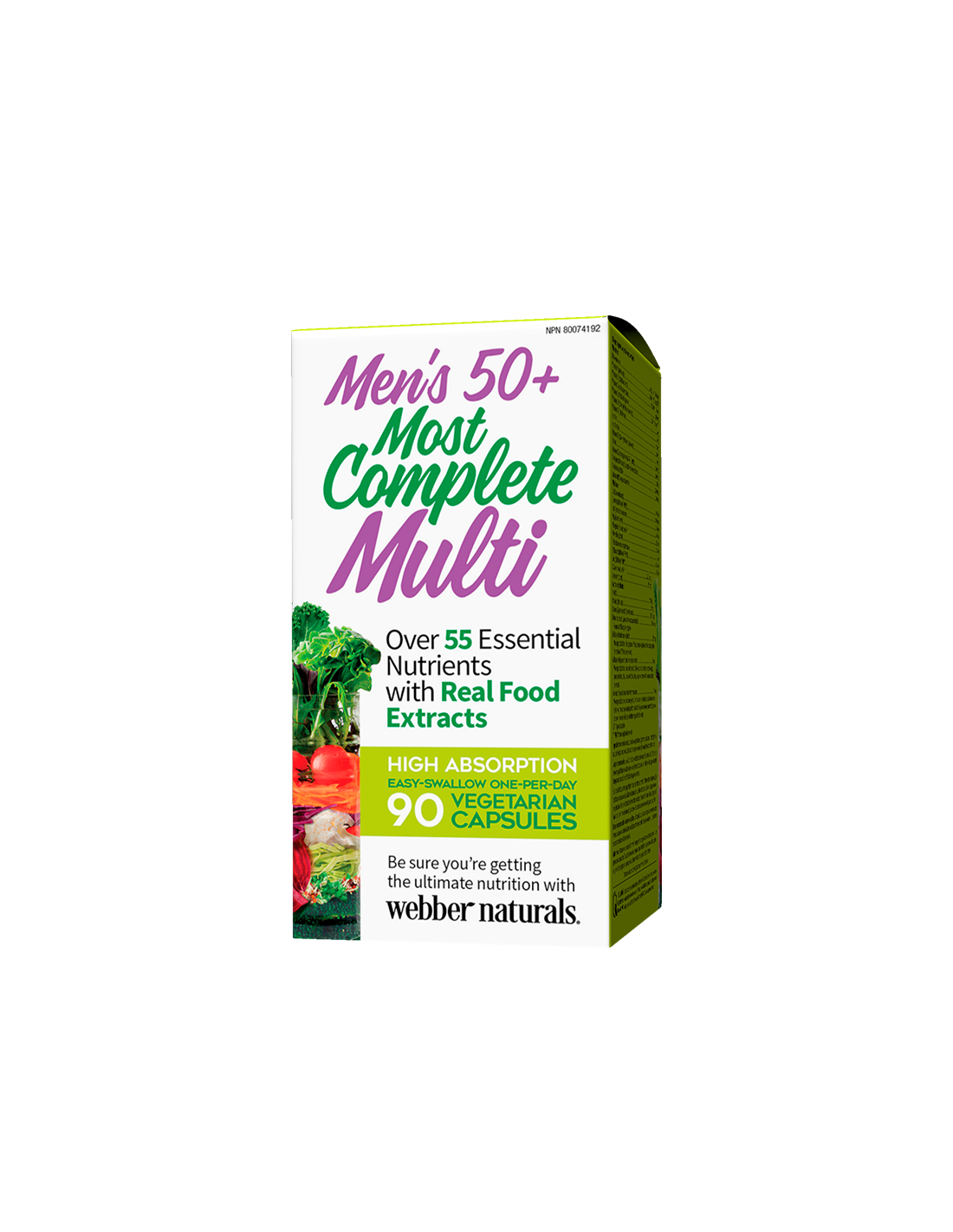Multivitamin za muškarce 50+ - Najkompletniji multivitamin za muškarce 50+, 90 V kapsula <tc>Webber Naturals</tc>