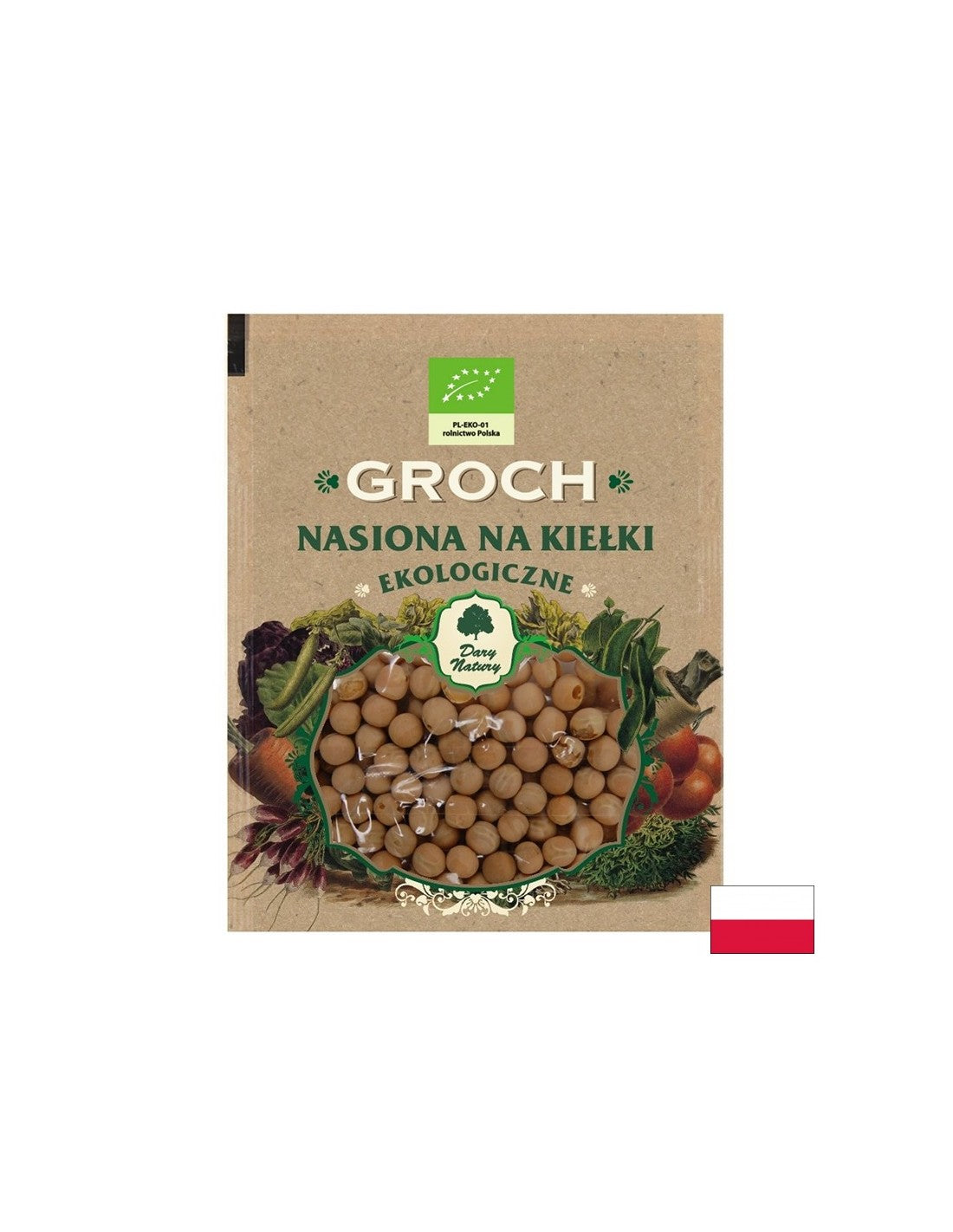 Grašak - sjemenke za klice Bio, 50 g <tc>Dary Natury</tc>