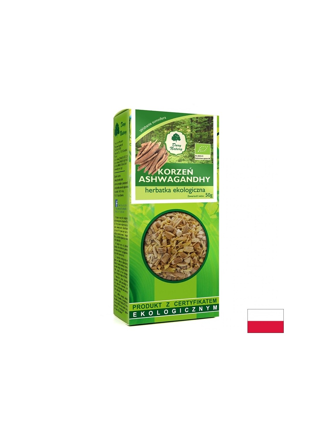 Stres i nesanica - Ašvaganda (korijen) - Organski, 50 g <tc>Dary Natury</tc>