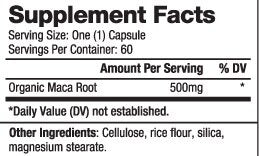 MACA Organic 500 mg/60 kap