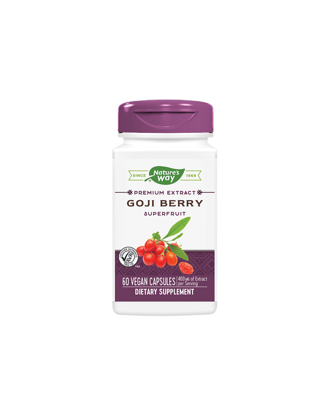 Goji Berry - Premium Ekstrakt - Imunitet i vitalnost, 500 mg, 60 kapsula