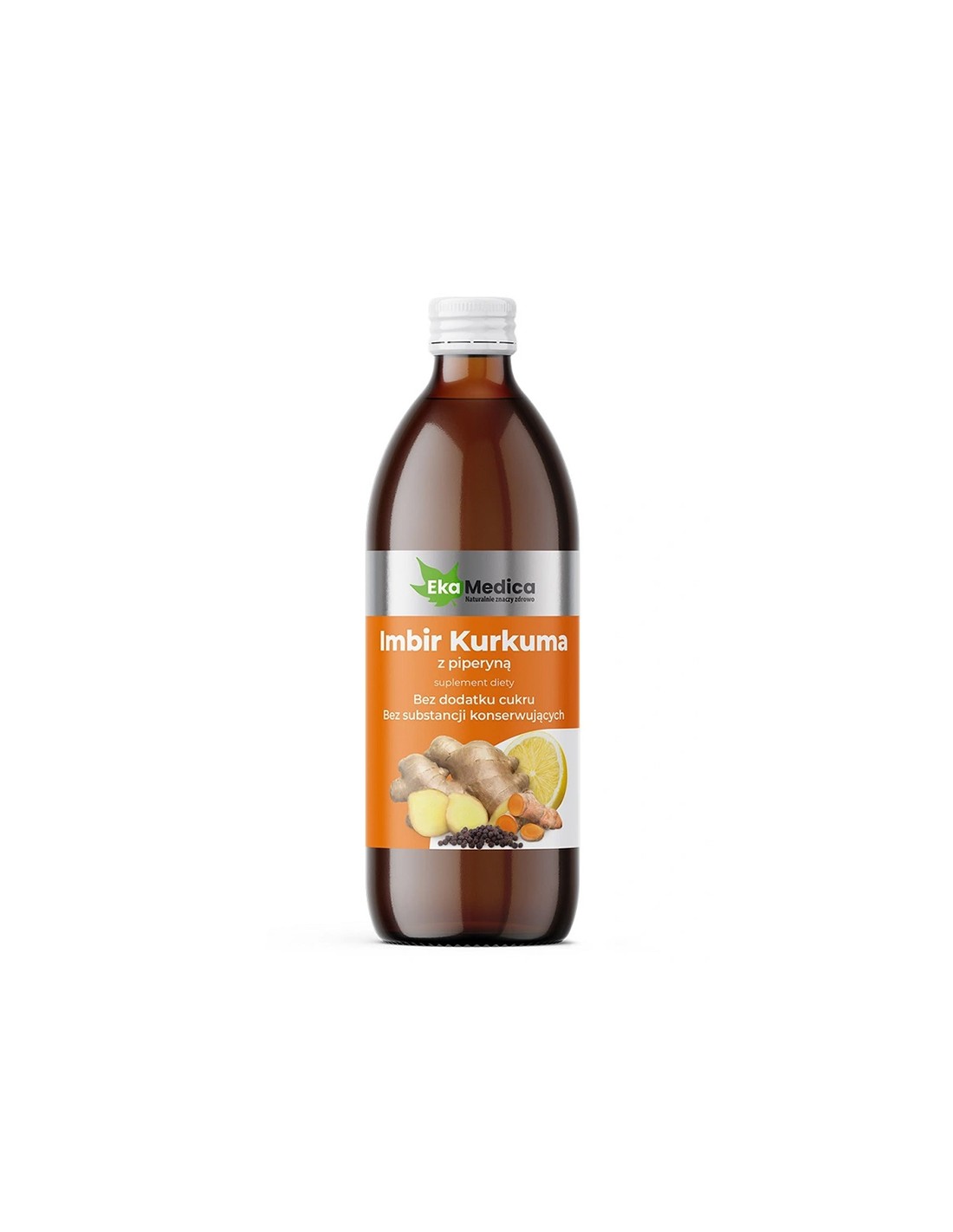 Sok od đumbira i kurkume s crnim paprom - Zdravlje probavnog trakta i jetre, 500 ml, 10 ili 20 obroka