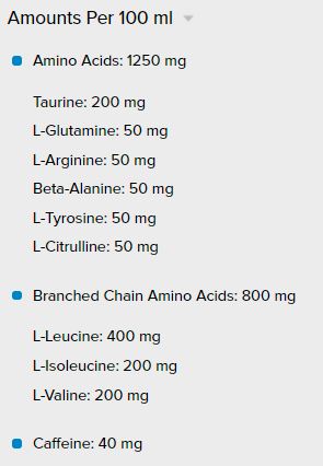Amino energija + elektroliti/250 ml
