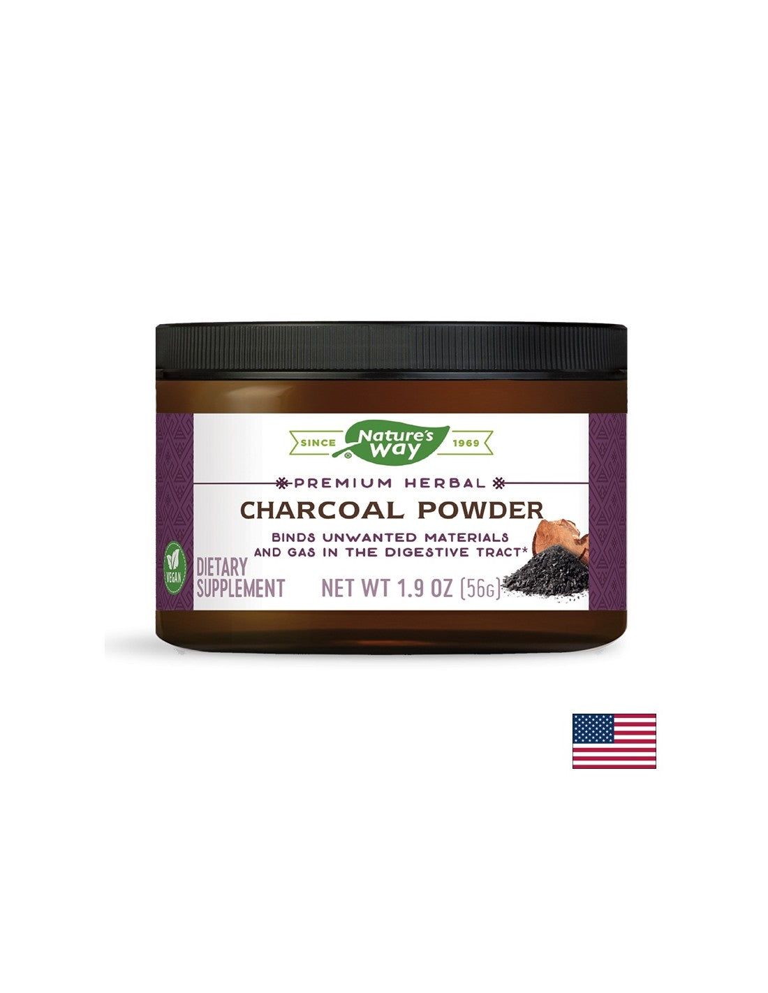 Gastrointestinalna detoksikacija - Nature's Way aktivni kokosov ugljen 56 g u prahu