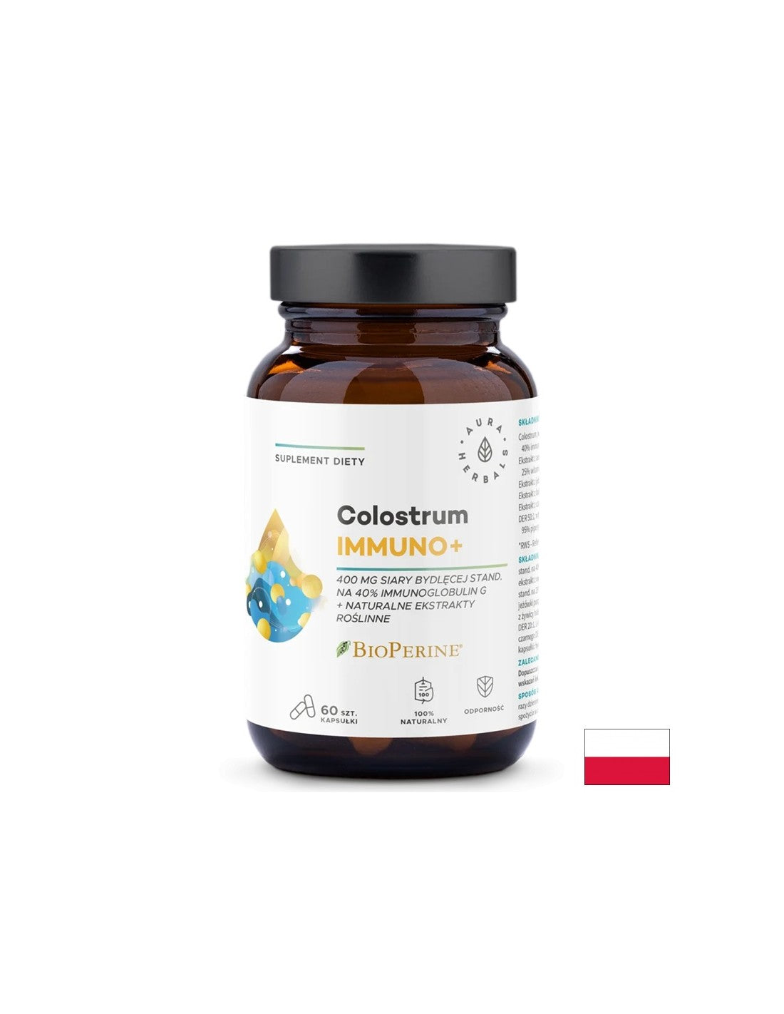 Kolostrum Immuno + BioPerin, 60 kapsula