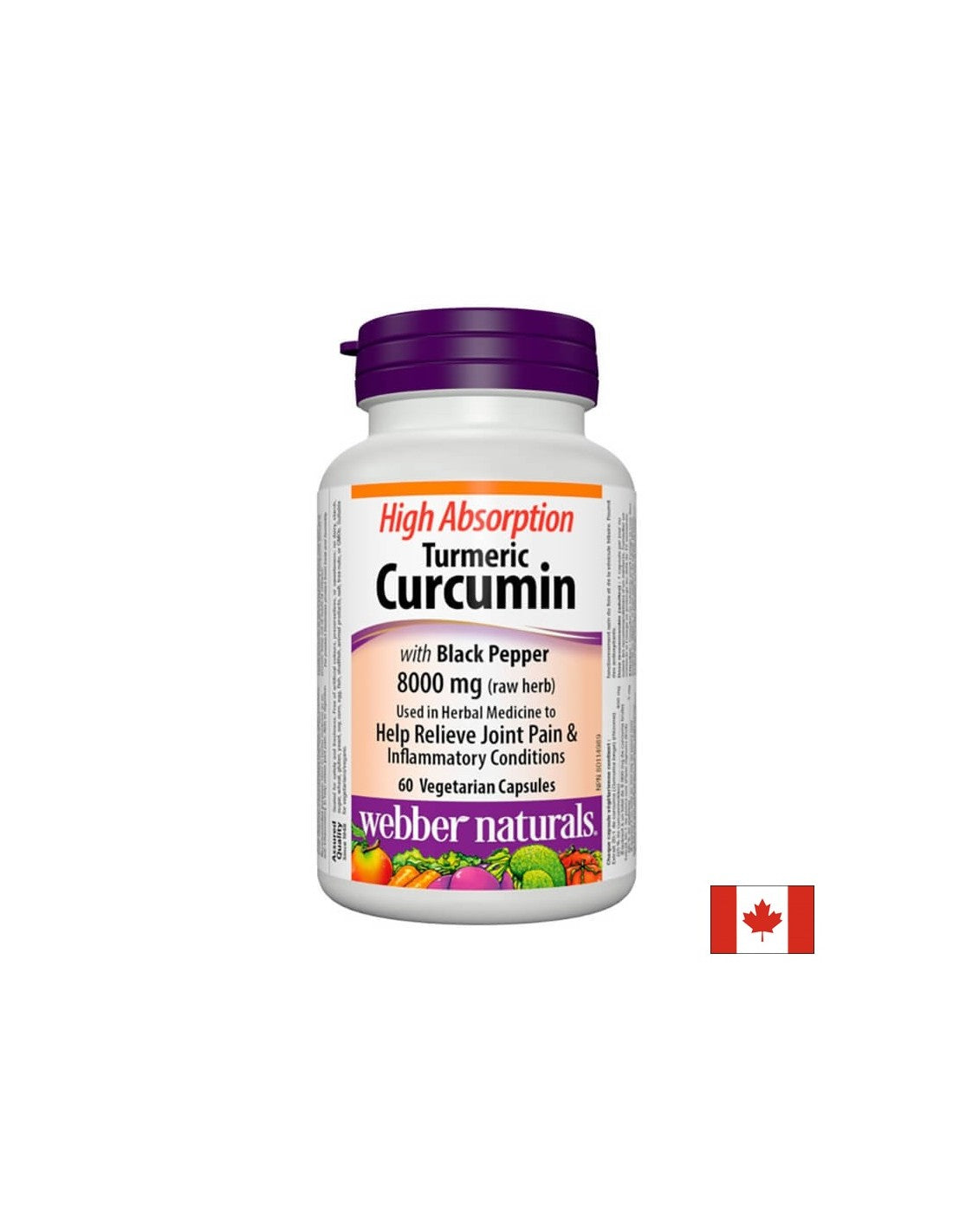 Kurkuma s crnim paprom - protuupalno za infekcije i probleme sa zglobovima, 60 kapsula <tc>Webber Naturals</tc>